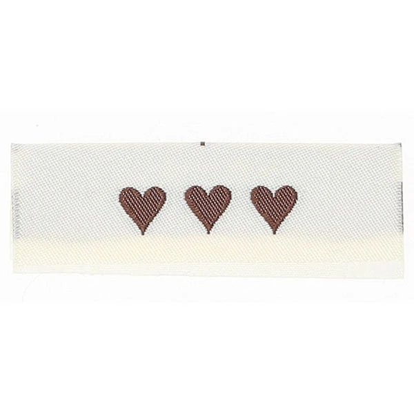 Go Handmade Vævet Label, Dobbeltsidet, 50 x 11,5 mm, 10 stk